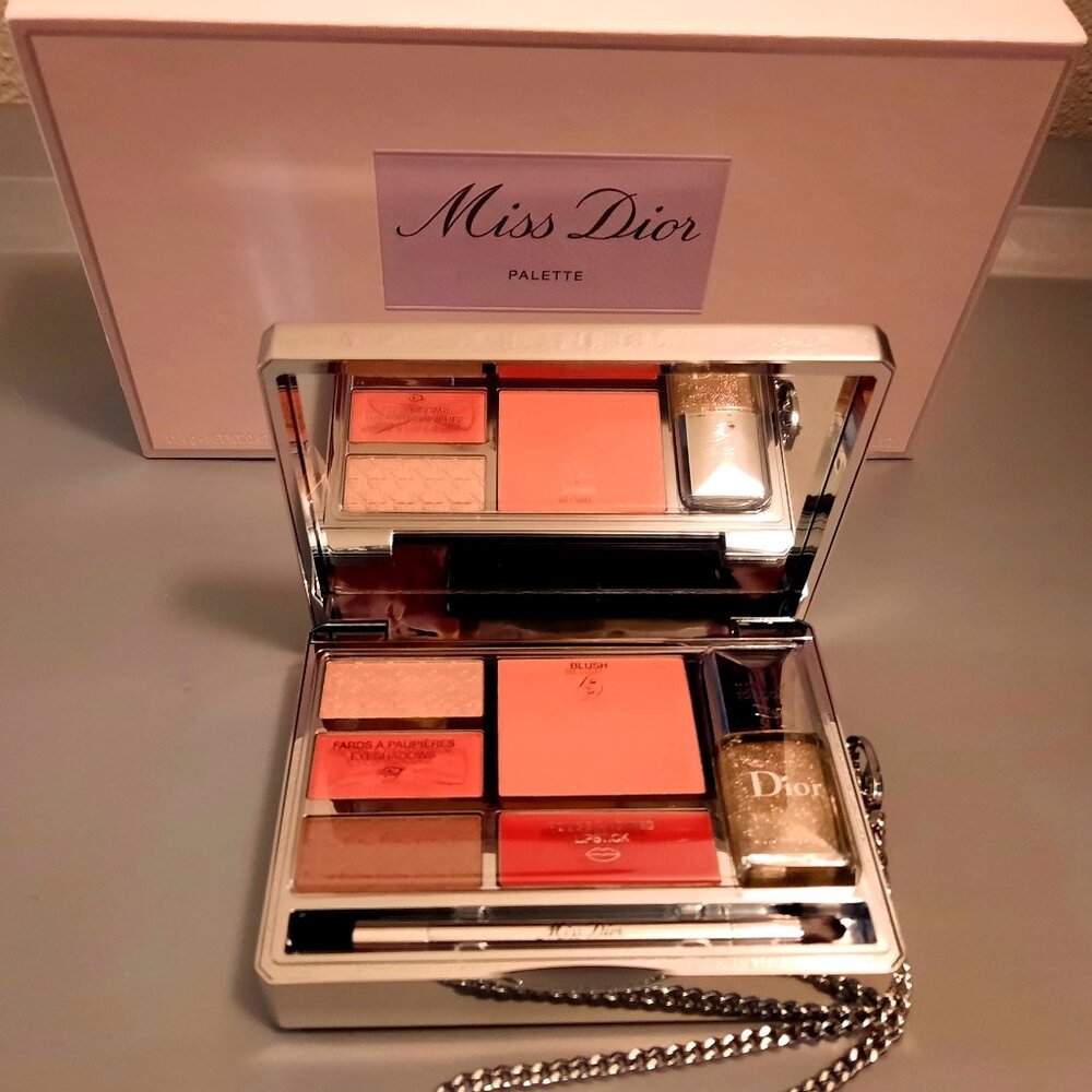 DIOR Miss Dior Palette + 5 DIOR SAMPLES w/Cream Pouch OBO